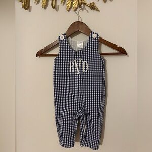 Baby monogrammed gingham longall (BVD)
